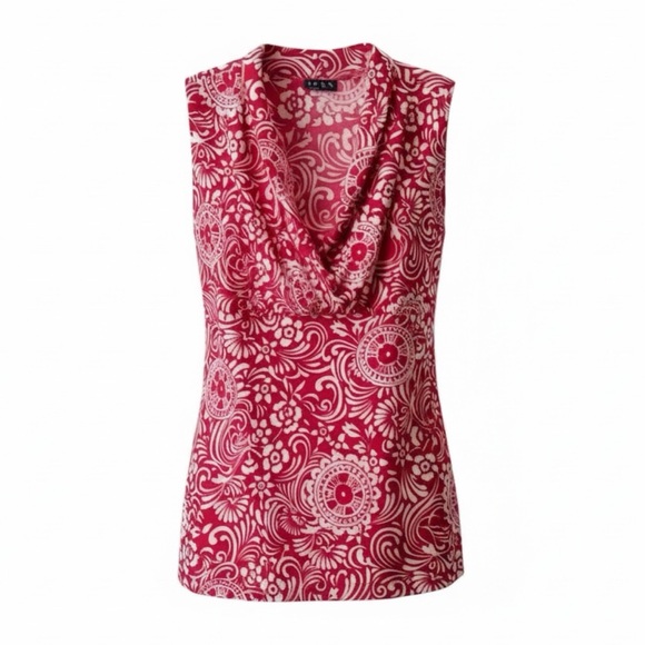 Red Patterned Blouse - Picture 2 of 3